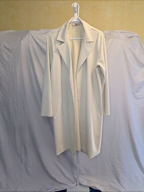 Philosophy Republic Clothing Cream Textured Knit Open Front Duster Coat - Large